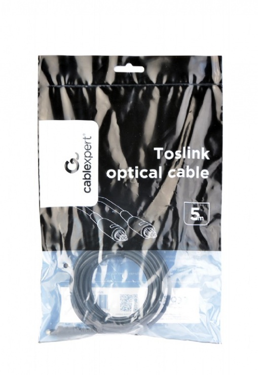 Imagine Cablu optic Toslink T-T 5M, Gembird CC-OPT-5M